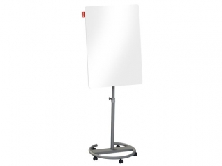 FLIPCHART MOBILNY MEMOBE, SZKLANY BIAŁY, SUCHOŚCIERALNY MAGNETYCZNY, CIRCLE, 70X100XH220 CM