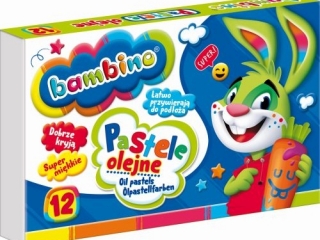 Pastele olejne 12 kolorw ZWIERZAKI UCZNIAKI [opakowanie=12szt]