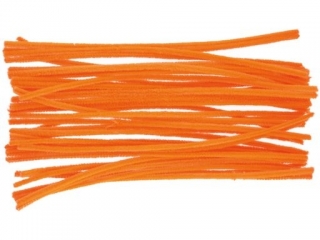 Druciki kreatywne neonowe długość: 30cm ilość: 40 szt kolor: pomarańczowy