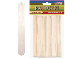 Patyczki PK-3304 bezbarwne op. 60szt. 150x18x1, 6mm
