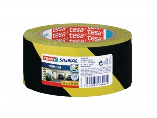 Tama ostrzegawcza Signal Premium PVC 66m:50mm, czarno-ta