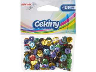 Cekiny byszczce 6mm kolor MIX