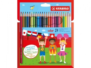 Kredka drewniana STABILO color etui kartonowe z zawieszk 24 szt. (w tym 4 kolory neonowe) [opakowanie=6szt]