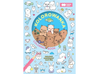 Kolorowanka, Kapibara Kapi Fun, 90g/m2, A5, 16 stron, Happy Color (ISBN:978-83-971005-5-8)