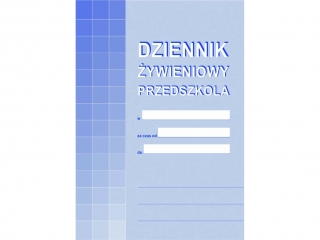 Druk -Dziennik ywieniowy przedszkola