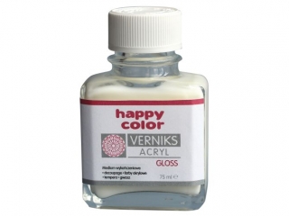 Werniks akrylowy GLOSS, 75 ml, przezroczysty, Happy Color