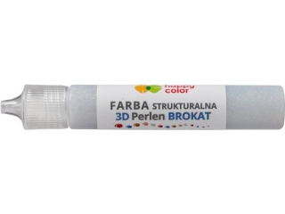Farba 3D 32ml, brokat srebrny , Happy Color
