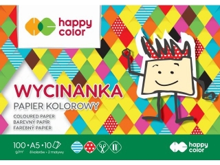 Blok Wycinanka, A5 10 ark, 100 g, Happy Color [opakowanie=20szt]