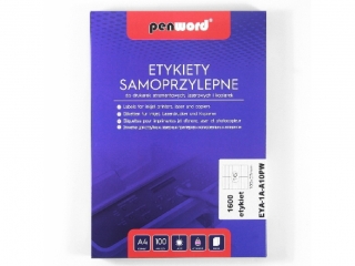 ETYKIETY SAMOPRZYLEPNE A4 16 x 105 x 37 100 ARKUSZY
