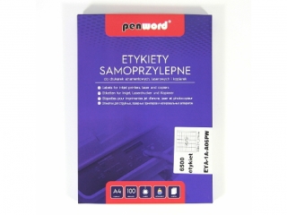 ETYKIETY SAMOPRZYLEPNE A4 65 x 38 x 21, 2100 ARKUSZY