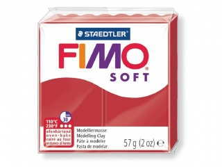 Kostka FIMO soft 57g, czerwie witeczna - edycja limitowana, masa termoutwardzalna, Staedtler [opakowanie=6szt]