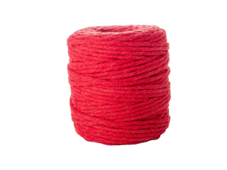 Sznurek baweniany do makramy SBK-13 czerwony 5mm x 100m (splot 21 nitek)