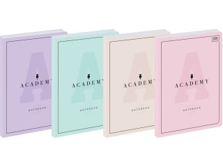 Brulion PT B5 128# M 90g ACADEMY PASTEL [opakowanie=5szt]