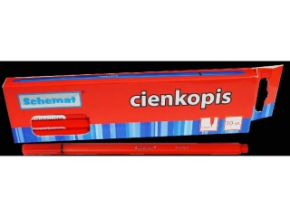 Cienkopis 0.4mm 8224 czerwony [opakowanie=10szt]