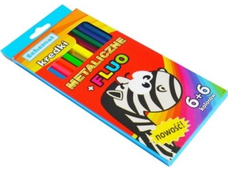 KREDKI OWKOWE 12 KOL. METALICZNE+FLUO 6689