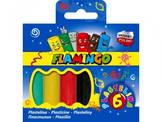 PLASTELINA FLAMINGO  6KOL.PL06 [opakowanie=5szt]