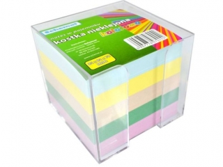 Notes kostka w pojemniku ? 84x84x70mm nieklejona kolor ? 0242