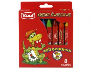 Kredki szkolne wiecowe JUMBO 8 kolorowe mix Karton [opakowanie=12szt]