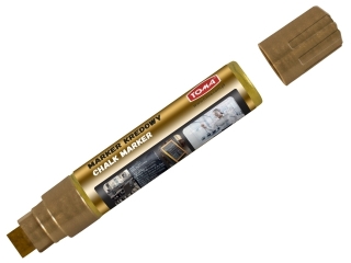 Markery kredowe, kocwka cita 8x15mm, 25g tuszu zoty Pudeko [opakowanie=10szt]