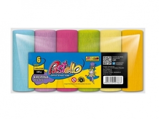 Krepina MINI MINI 10x250 cm 180 gram 6 szt. mix kolorów PASTEL PAS-3535