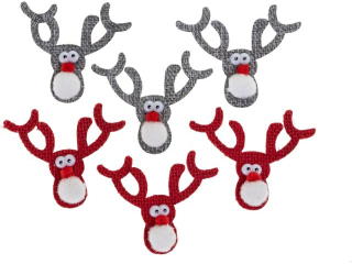 Renifery  rozmiar: 8 x 1, 5 x 6  cm  ilość : 6 szt