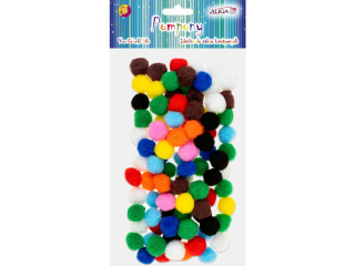 Pompony POM-7306 mix kolorw, rozm. 2, 5cm, op. 90szt.