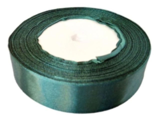 Wstążka satynowa  rozmiar: 25 mm x 32 m kolor: zieleń butelkowa