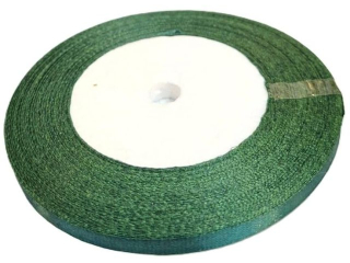 Wstążka satynowa  rozmiar: 6 mm x 32 m kolor: zieleń butelkowa