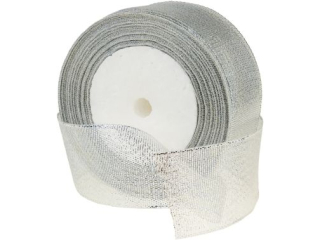 Wstążka metalizowana DWB06-140 srebrna, rozm. 6mm/22m, op.=4rol.