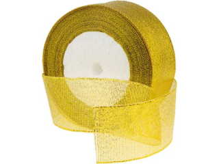 Wstążka metalizowana DWB25-139 złota, rozm. 25mm/22m, 1op.=4rol.