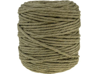 Sznurek bawełniany do makramy SBK-31 khaki 5mm x 100m (splot 21 nitek)