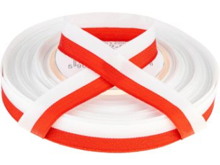 Wstążka dwukolorowa AX25-00 biało-czerwona 25mm/20m 1op=4r