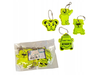 Breloczki odblaskowe, dwustronne (op. zawiera 12szt.)