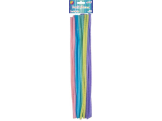 Druciki pluszowe do dekoracji, 6mm x 30cm