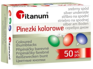 PINEZKI KOLOR/50SZT KART SR.SP [opakowanie=10szt]