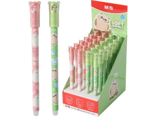 Dugopis wymazywalny Soft Animals Sowa, 0, 7mm, niebieski, MG