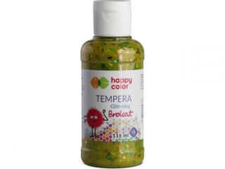Farba tempera brokatowa 118ml, złoty, Happy Color