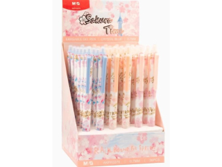 Dugopis wymazywalny Sakura Time, automatyczny, 0.5mm, niebieski, display 36szt, MG