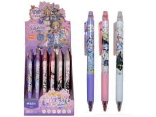 Dugopis usuwalny automatyczny, 0, 5mm, niebieski, Korean Flower Manga, MG