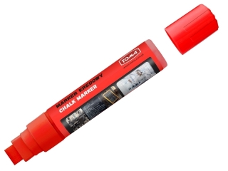 Markery kredowe, kocwka cita 8x15mm, 25g tuszu czerwony Pudeko [opakowanie=10szt]