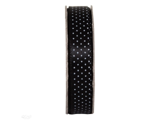 TASIEMKA SATYNOWA W KROPKI - ANITAS - JET BLACK, 3 M