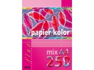 Papier fluo mix A4-250 kolorowy