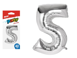 Balon foliowy cyfra "5" 40cm