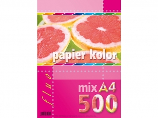 Papier fluo mix A4-500 kolorowy