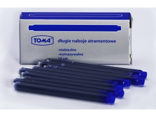 Naboje atramentowe, niebieskie Pudełko a10