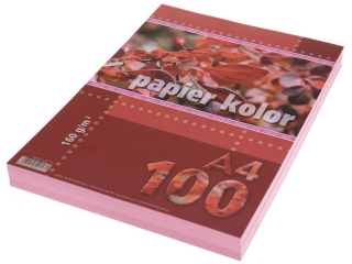 Papier (jk) A4-100 różowy 160g