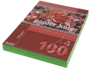 Papier (jk) A4-100 zielony 160g