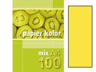 Papier (jk) A4-100 żółty 160g