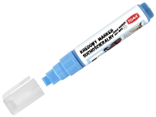Markery kredowe cieralne na sucho, kocwka cita 5x8mm, 8g tuszu niebieski Pudeko [opakowanie=10szt]