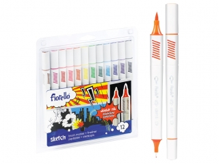 Pisaki SKETCH Fiorello GR-F726-12 dwustronne 12 kol. (sz)